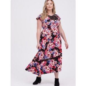 TORRID Midi Studio Asymmetrical Floral Dress
